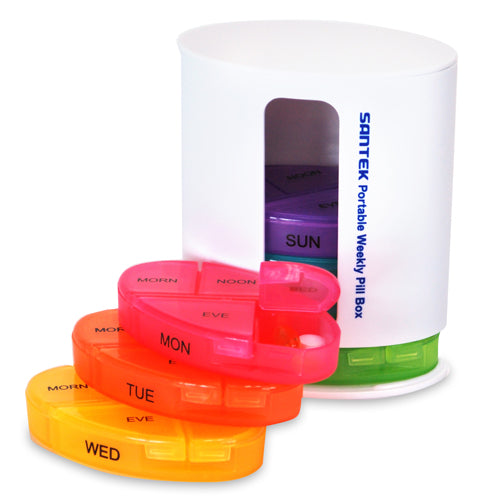 Pill Organizer, 7 Day Medicine Organizer Easy Push Button 7 colorful Lid  Daily Pill Box Organizer Cases for Vitamin Fish Oil Medication Suppleme -  China Pill Box, Medicine Box